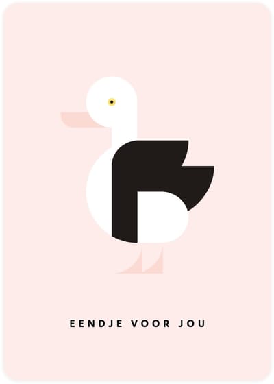 Eendje voor jou - 4x leuke verjaardagskaarten om te versturen - kaartenset - kaart met Radjah-eend - vier kaarten met vogels