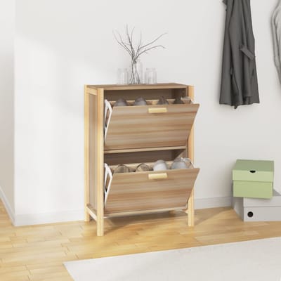 vidaXL - Schoenenkast - 57,5x33x80 - cm - bewerkt - hout