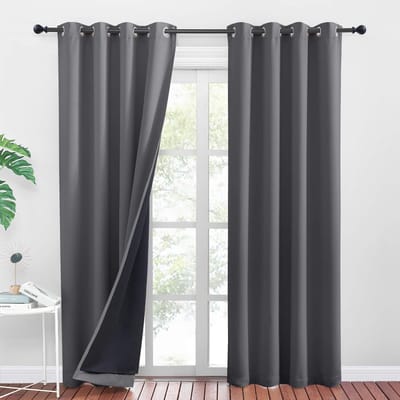 Dailygoods- Gordijnen 100% Verduisterend - Gordijnen Kant en Klaar 2 Stuks - Thermische Gordijnen - Metalen Oogjes - 140x220cm - 230g/m2 - Verduisteringsgordijnen