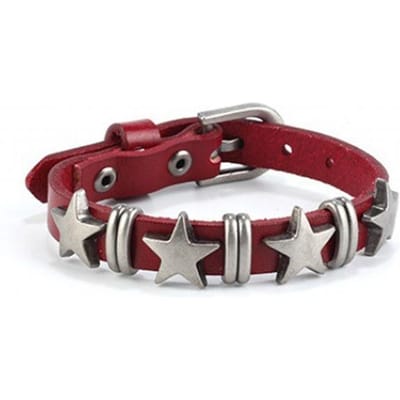 Y2k Vintage Star Leather Horlogeband Armband voor Vrouwen Mannen Cool Trend Charm Mode Verstelbare Armband Harajuku Sieraden Cadeau brown