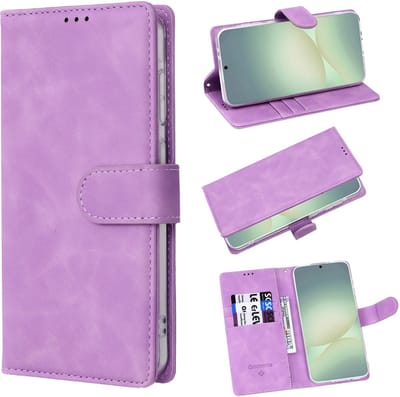 Casemania Hoesje Geschikt voor Samsung Galaxy A56 - Bright Lila - Kunstleer Portemonnee Book Case met Pasjeshouder en Ingebouwde Standaard