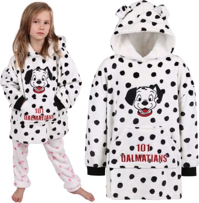 101 Dalmatiërs - Wit Sweatshirt met Capuchon / Badjas voor Kinderen / 122-140