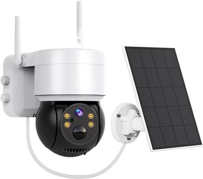 Beveiligingscamera Buiten - WIFI Camera - Huis Beveiligen - Zonnepaneel Aangedreven - 1080P Resolutie - Wit