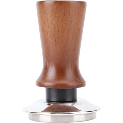 Veerbelaste Gekalibreerde Koffietamper Hout Koffiemalen Tamper met RVS Basis voor Café 51MM