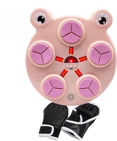 Muziek Boksmachine - Wand Punch Trainer - Interactieve Training - Verstelbare Snelheid - 332 x 302 x 6 cm - Roze