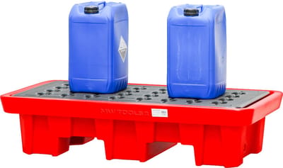 Kunststof opvangbak 1300x700x300mm - incl. rooster - cap. 120 lt MW Tools OPB2200