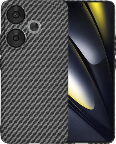 Techsuit Carbonite FiberShell Carbon Back Cover hoesje voor Xiaomi Poco F6 - Zwart