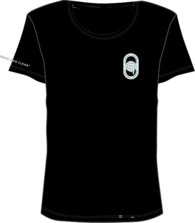 LOUD AND CLEAR® - T-Shirt - Shirt - Zwart -Back Print - Rug Opdruk - Heren - Dames - Maat XS