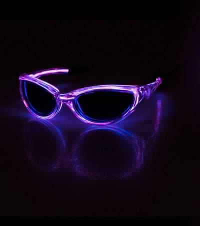 Bril met NEON licht