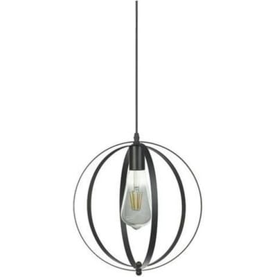 Hanglamp NEWTON metaal zwart rond 60W