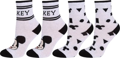 4x Grijze jongenssokken - Mickey Mouse DISNEY / 31-34