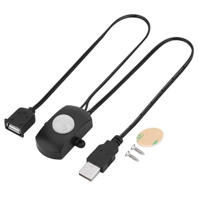 Dailygoody - Mini Bewegingssensor - Automatische Lichtschakelaar - Zwart - Sensor voor LED verlichting - Geschikt voor hallen, badkamers, garages