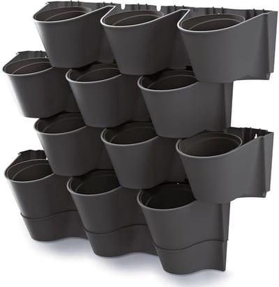 Thuys – Verticale Tuin Met Watersysteem – Moestuin – Watersysteem – 18cm x 67cm x 57cm – ‎Zwart