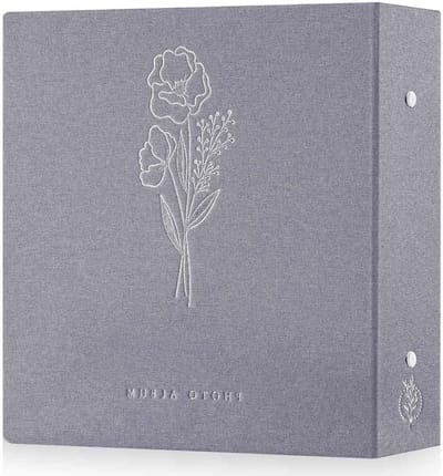Extra Groot Fotoalbum voor 1000 Foto's met Insteekhoezen en Linnen Kaft voor Landschap en Portret 10 x 15 cm Grijs