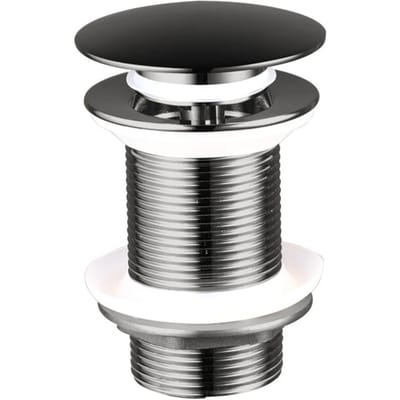 Vtw Living clickwaste afvoerplug gun metal grijs 5/4 met overloopgat