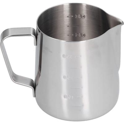 400ml Roestvrijstalen Opschuimbeker Puntige Tuit Koffie Art Melkkannetje Melk Opschuimkannetje met Schaal