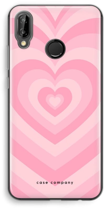 Case Company® - Hoesje geschikt voor Huawei P20 Lite hoesje - Hart Roos - Soft Cover Telefoonhoesje - Bescherming aan alle Kanten en Schermrand