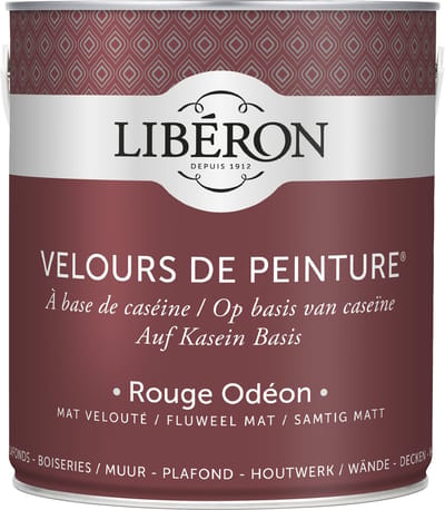 Liberon Velours De Peinture Muurverf - Mat - Rouge Odéon - 0,5l