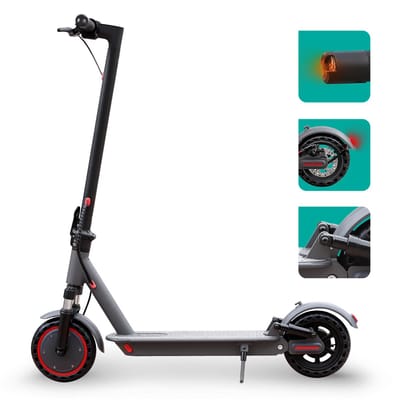 Stay-on AP07 | Elektrische Step met Voor en Achtervering & Knipperlichten | Krachtige 350W motor | Max. 30km | Compact inklapbaar | Smart-App