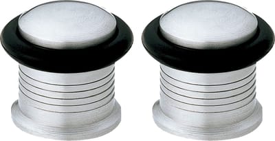 AMIG Deurstopper/deurbuffer - 2x - D22mm - inclusief schroeven - mat rvs