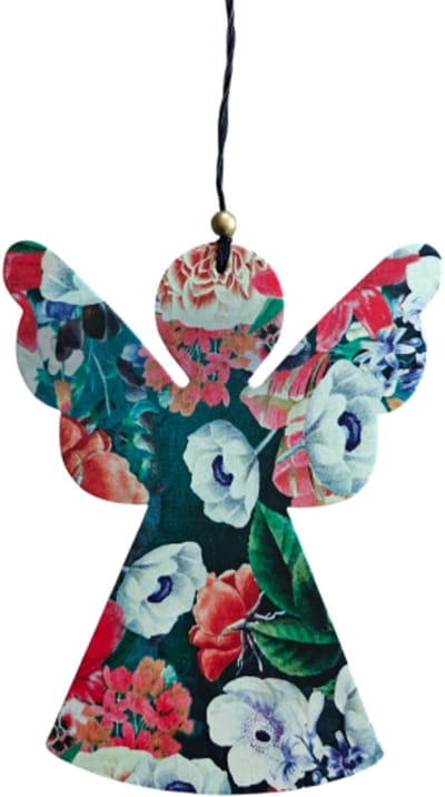 engel - Imbarro - set/2 - papier - angelita Violet - L - 22 cm- bloemen - kleurrijk