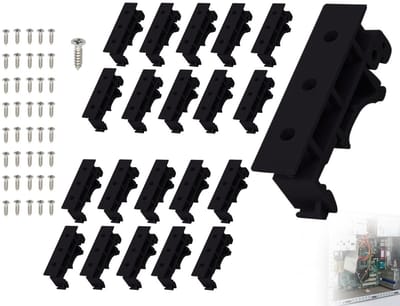20-delige DIN Adapter Set voor PCB-houders, Montagebeugels en Railbevestigingen met 40 Schroeven 35mm