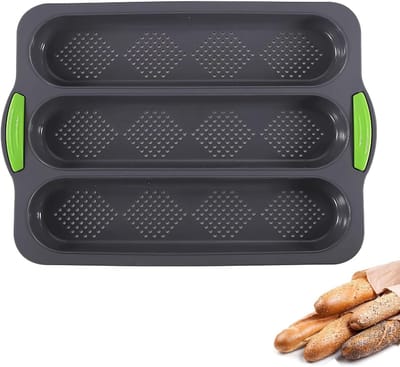 Siliconen Stokbroodpan met 3 Sleuven - Anti-aanbak Bakvorm voor Perfecte Franse Broden