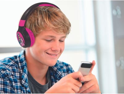 2-in-1 Bluetooth® en Bedrade comfortabele opvouwbare Koptelefoon met veilige volumebeperking Monster High Design