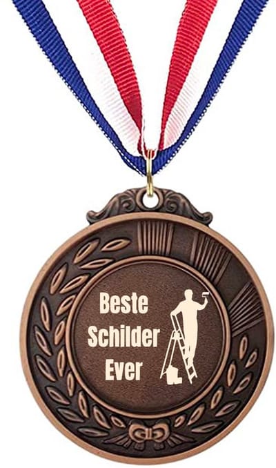 Akyol - beste schilder ever medaille bronskleuring - Schilder - verver - verf - kwasten - schilderen - beroep