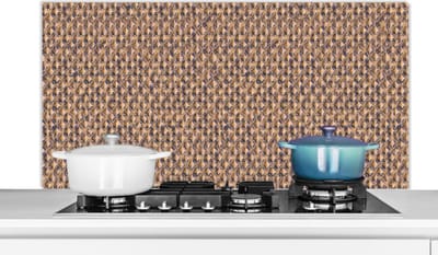 Spatscherm keuken 120x60 cm - Kookplaat achterwand Metaal - Patroon - Roest print - Structuur - Muurbeschermer - Spatwand fornuis - Hoogwaardig aluminium