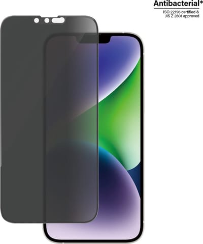 PanzerGlass Screenprotector geschikt voor Apple iPhone 14 Plus Glazen | PanzerGlass Ultra-Wide Fit Screenprotector Privacy - Case Friendly + Installatie Frame