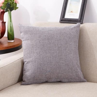 40*40cm Vierkante Kussensloop Meerkleurig Katoen Linnen Kussensloop Bank Taille Kussen Kussenhoes Bank Kussenhoes Effen Woondecoratie donkergrijze kleur