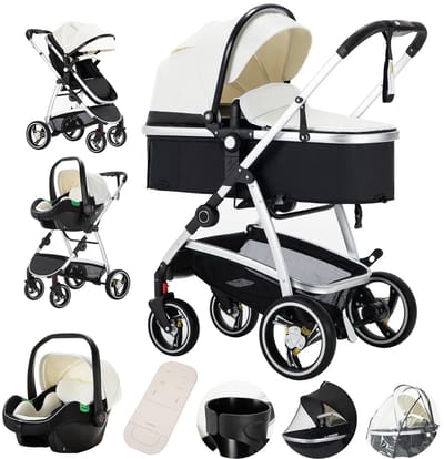 Wentinkmo 3 in 1 kinderwagen -Draagbare luxe reiswagen - Hoge landschap