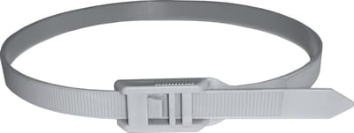 Kortpack - Flat head Tyraps - 400mm x 9.0mm - Grijs - 100 Stuks - Kabelbinders met platte kop - Geen scherpe randen - (099.0990)