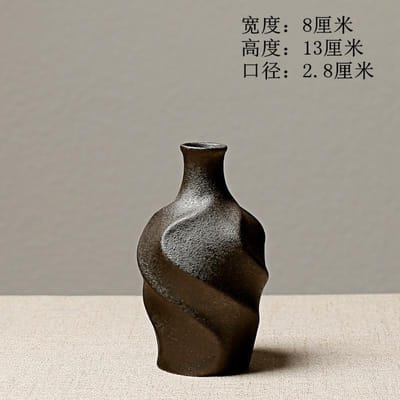 Terracotta vaas in Japanse stijl Imitatie steen Abstracte bloemschikker Tafelblad Vintage ornament Woonkamer bloemenvaas