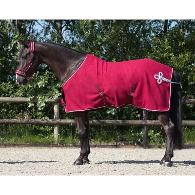 Qhp Zweetdeken Ornament Donkerrood - 115/155