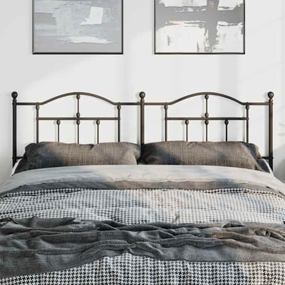 vidaXL - Vervangend - hoofdbord - 180 - cm - metaal - zwart