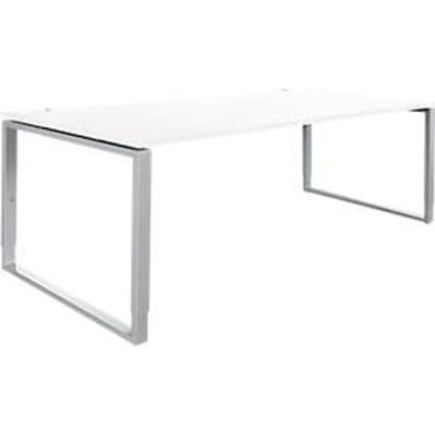 Schäfer Shop Genius bureau Modena Flex, in hoogte verstelbaar, rechthoekige vorm, beugelvoet, breedte 2000 mm, wit