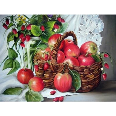 Peinture Diamant 5D DIY Fruits Broderie Mosaïque Point de Croix Décoration Strass 40X50CM