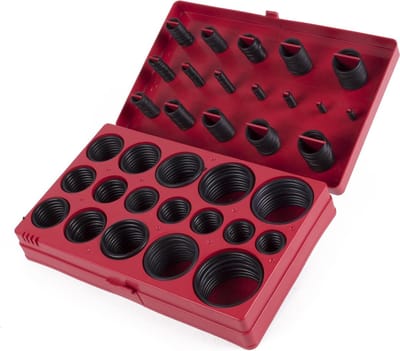 Hofftech Universele afdichtingsringen set - 419 delig - NBR rubber - Diverse maten - In handige koffer
