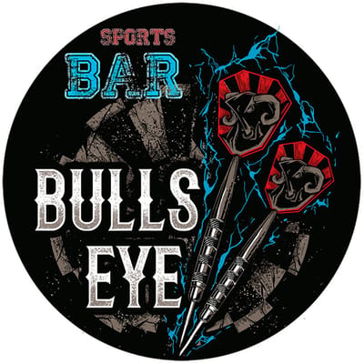 Signs USA - wandbord - dibond - Rond 35 x 35 cm - Bulls Eye Bar