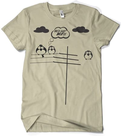 Hybris He's Got WiFi T-shirt kaki