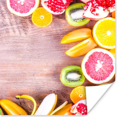 Poster Fruit - Citrus - Keuken - Zomer - 100x100 cm XXL