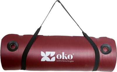 Eco-verantwoorde yogamat (met oogjes) - 1,5cm dik