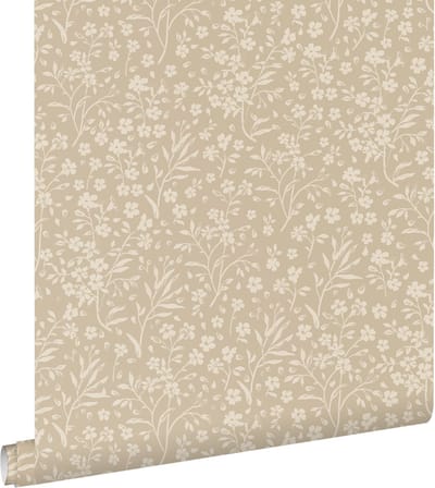 ESTAhome behang bloemetjes beige - 50 x 900 cm - 131995