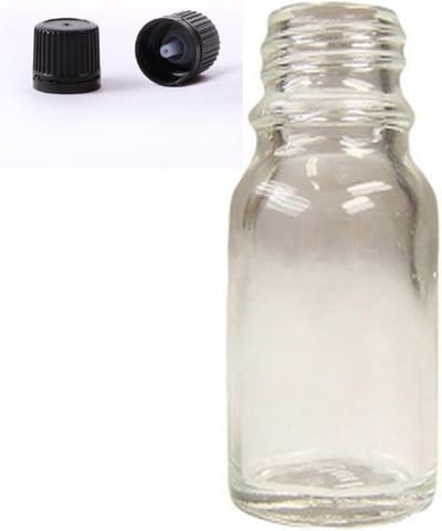 Glazen Druppelflesjes Met Druppeldop 10ml - Transparant - 5 Stuks - Druppeldop - Druppelaar - Aromatherapie