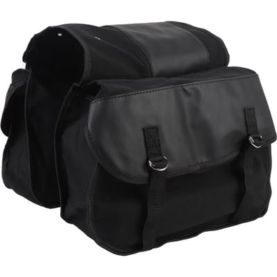 Sacoches de moto Sac de voyage Imperméabilisation Toile Cuir PU Sac de siège arrière de vélo pour Cyclisme Voyage noir