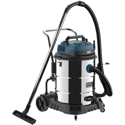 HBM Bouwstofzuiger Nat/Droog 2x1200W 60L (Dubbele Motor) HEPA-Filter