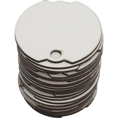 30 stuks Sublimatie Blanke Naamplaatjes Onvoltooide Blanke Naamplaatjes DIY Naamlabel Blanke Bekerkaart white