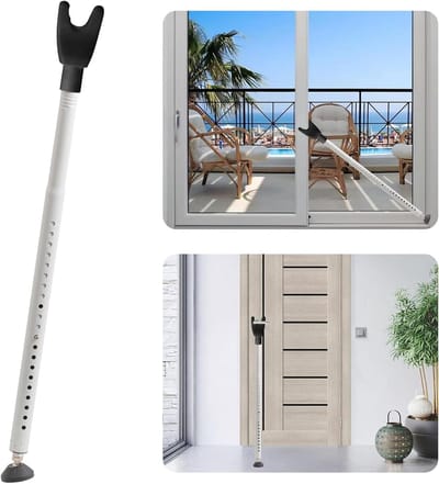 Deurstopper - Deurbeveiligingsstang - Verstelbare Schuifdeur Beveiliging - 50-132 cm - Antislip Deurklem - Voor Thuis, Appartement, Hotel en Reizen